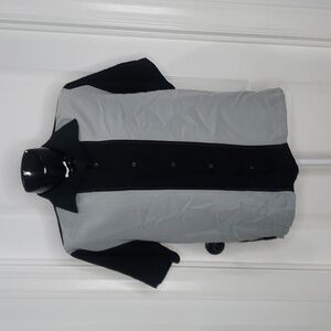 Milano Bay Gray & Black Bowling Shirt Charlie Sheen Size XL
